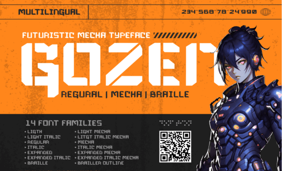 Gozen: A Bold Display Typeface for Modern Editorial Design