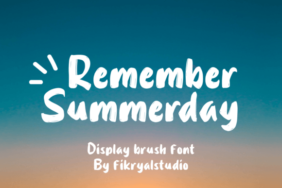 Remember Summerday: The Perfect Display Font for Handmade Crafts